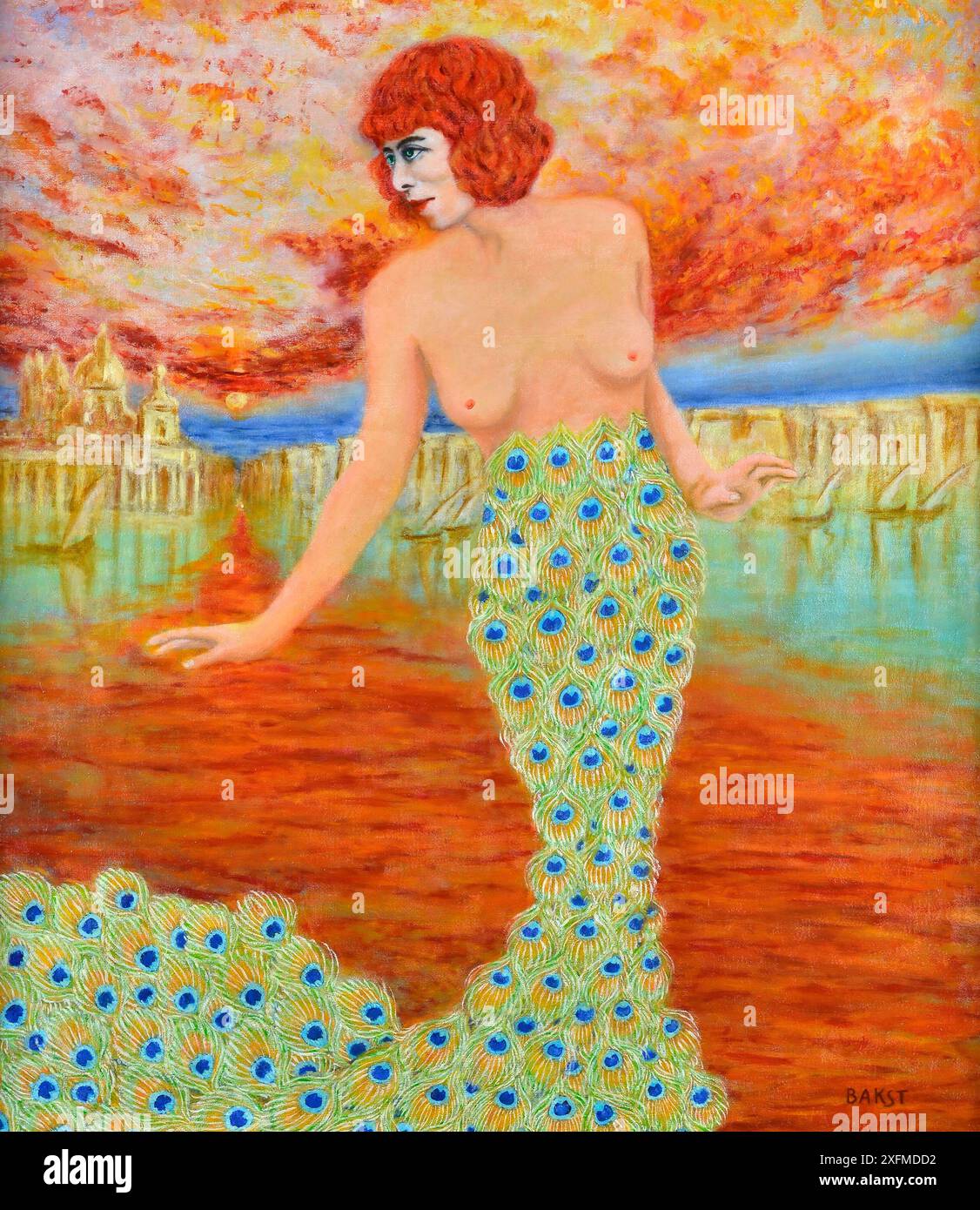 Marchesa Luisa Casati. Museo: COLLEZIONE PRIVATA. Autore: Leon Bakst. Foto Stock