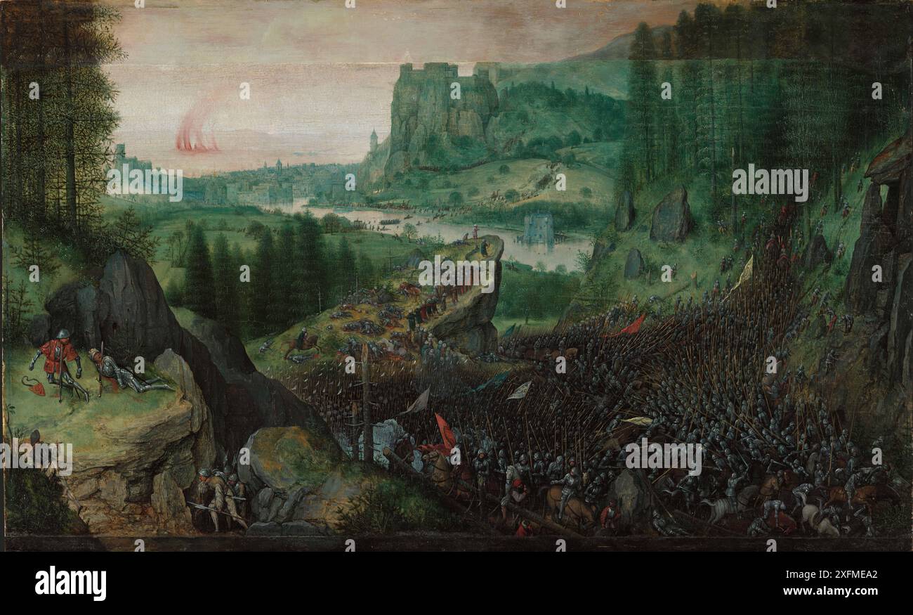 Il suicidio di Saul. Museo: Museo di storia dell'arte, Vienna. Autore: Bruegel (Brueghel), Pieter, il Vecchio. Foto Stock