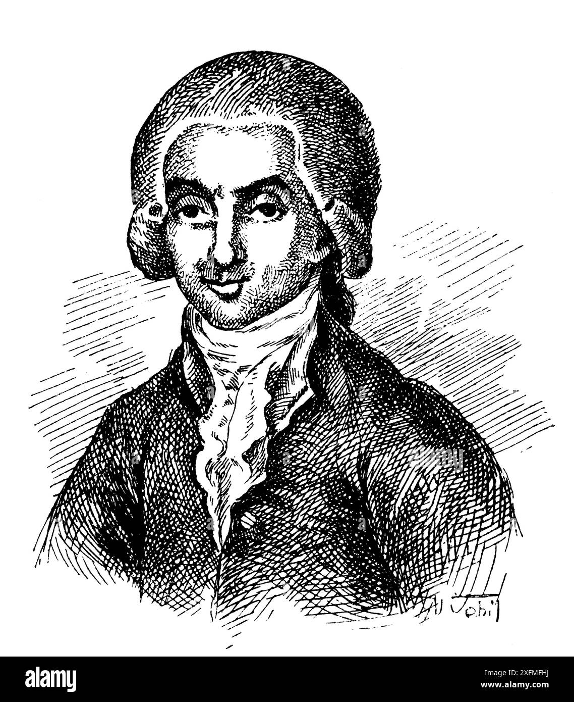 Felix María Samaniego (1745-1801), fabulista y poeta español. Grabado de 1903. Foto Stock