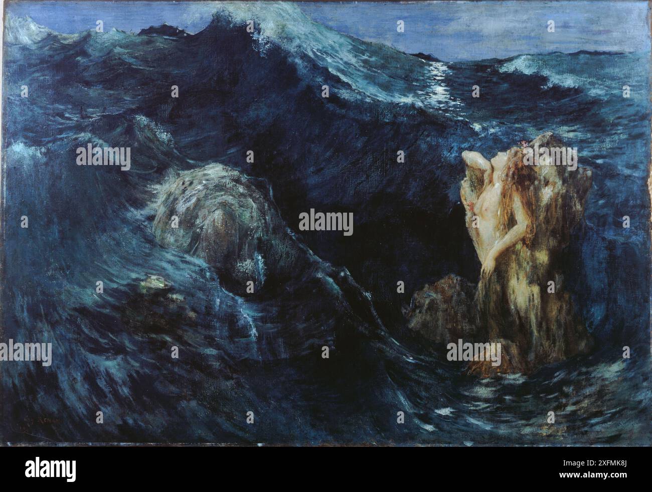 Scilla e Charybdis. Museo: Musée de la vie Romtique, Parigi. Autore: Ary Ernest Renan. Foto Stock