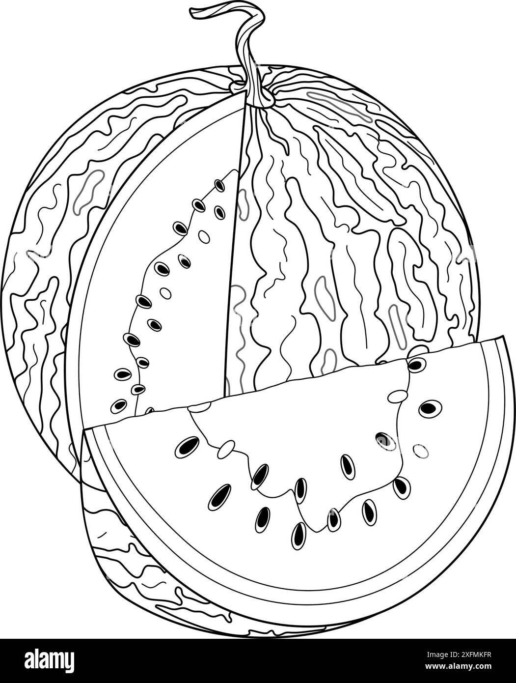 Fetta di anguria disegno da colorare immagini e fotografie stock ad ...