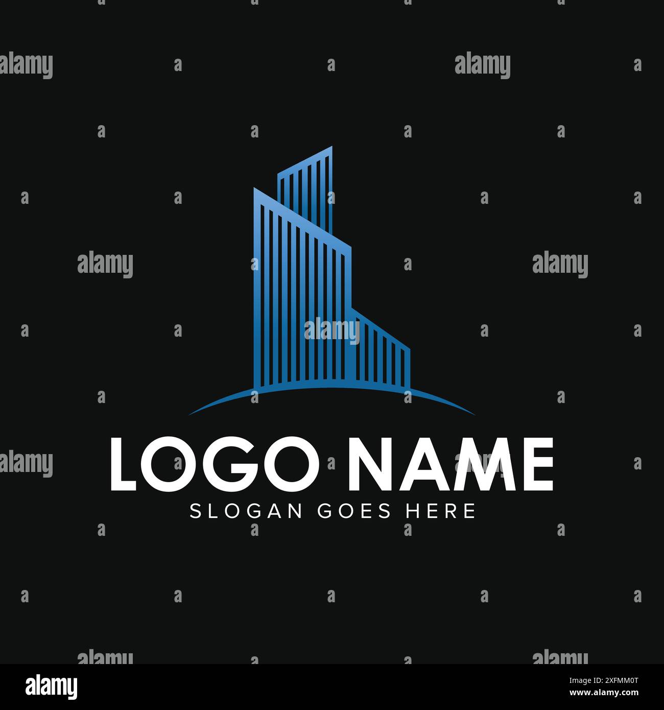 Logo immobiliare, logo della casa e set di icone del logo dell'edificio. Disegno modello vettoriale Illustrazione Vettoriale