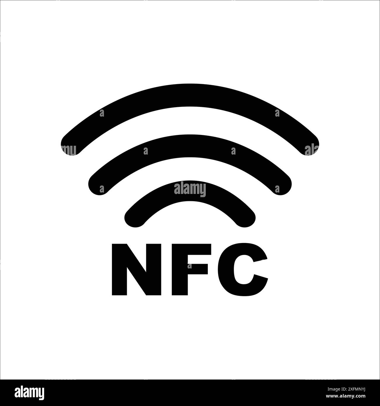 Icona vettore NFC, simbolo di pagamento intelligente. Design semplice e piatto per applicazioni Web o mobili Illustrazione Vettoriale