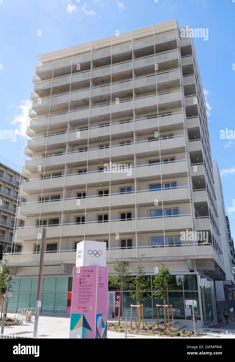 VILLAGGIO OLIMPICO SAINT DENIS PARIGI 2024 Foto Stock