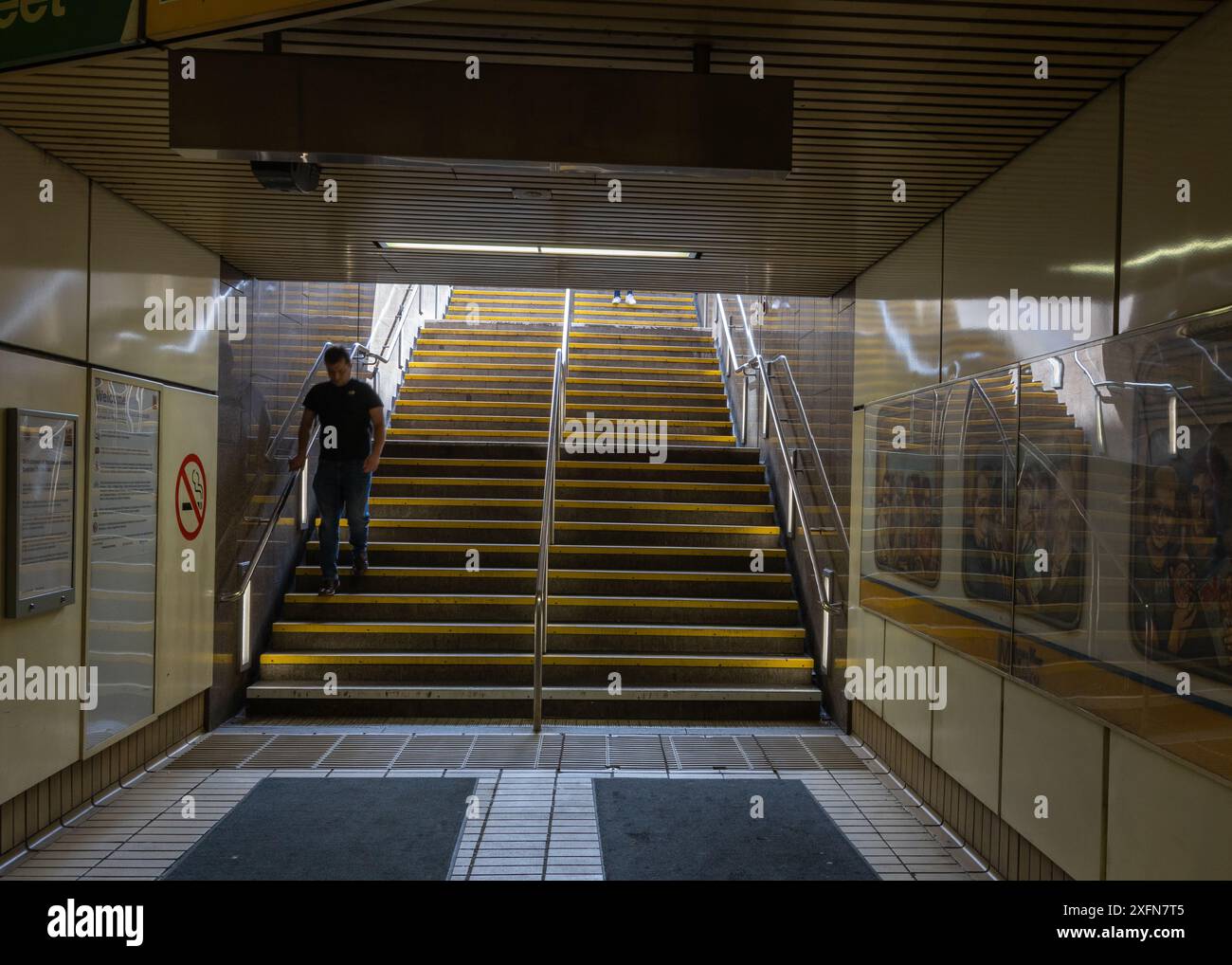 Tyne and Wear Metro Station, Monument Station Foto Stock