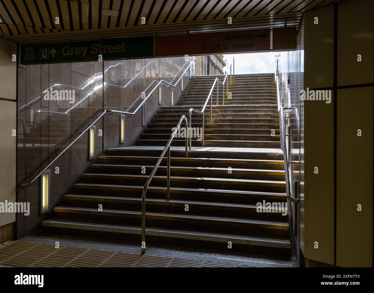 Tyne and Wear Metro Station, Monument Station Foto Stock