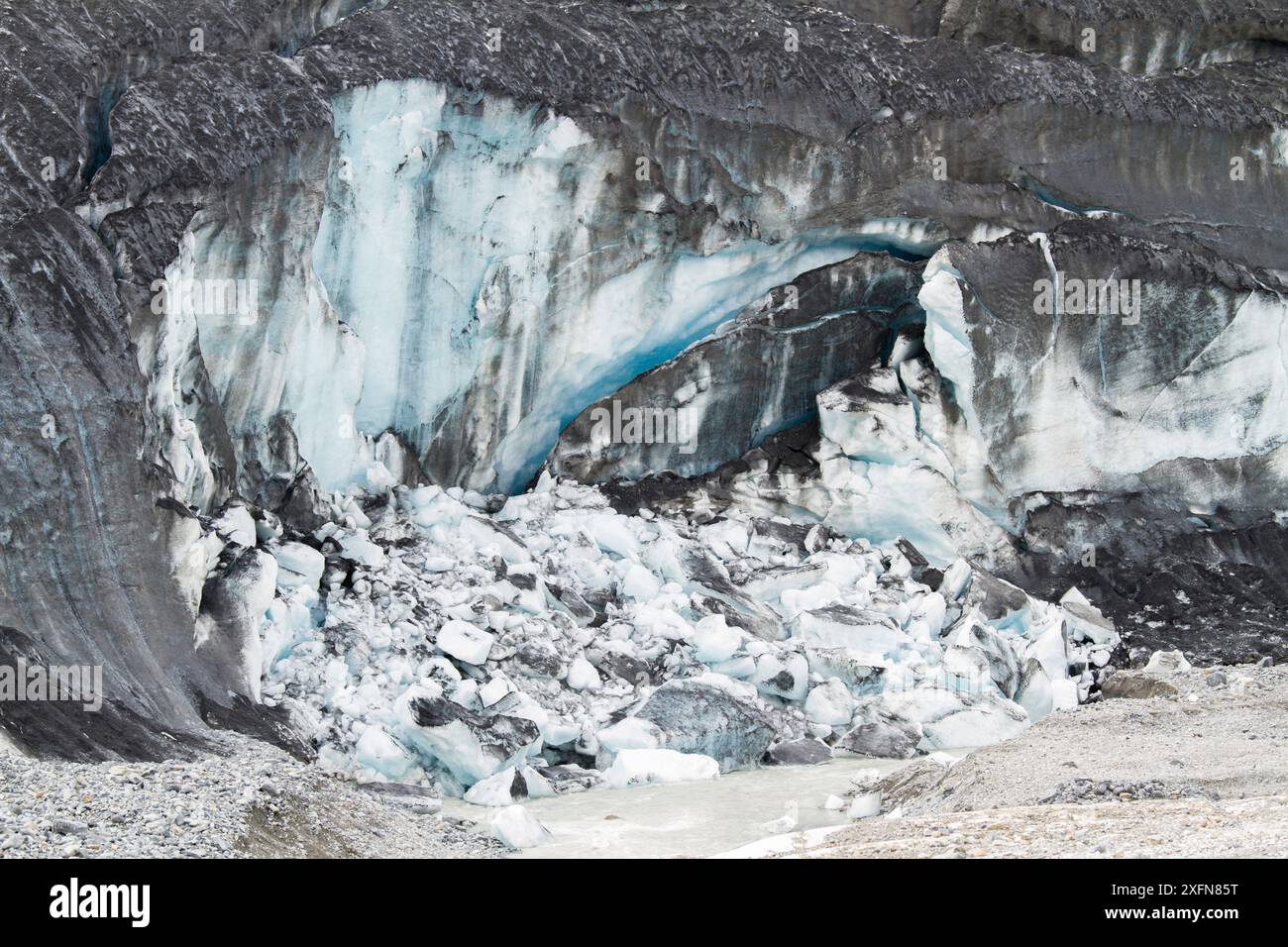 Athabasca Glacier, Athabasca Glacier Provincial Park, British Columbia, Canada, luglio 2010. Foto Stock