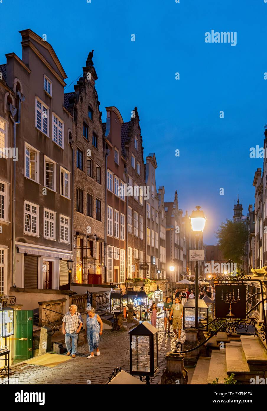 Ulica Mariacka, Danzica, Gdańsk, Polonia Foto Stock