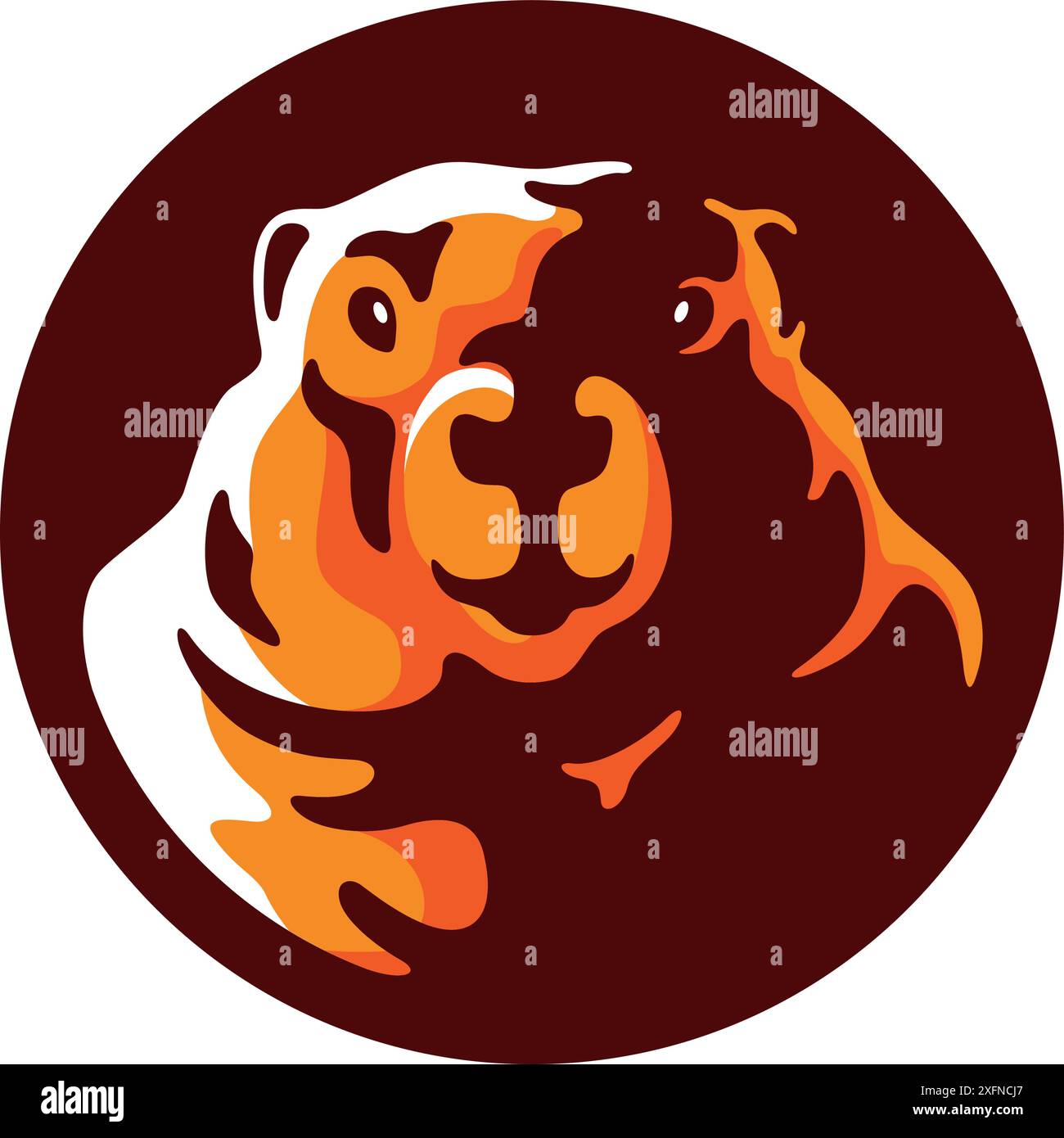 Design rotondo con logo di Marmot Head Illustrazione Vettoriale