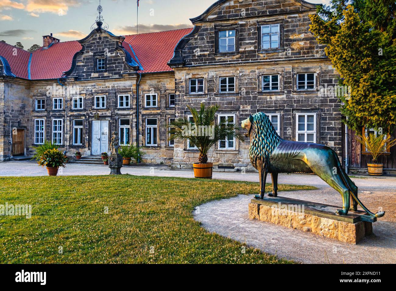 Bilder aus dem Schloßpark Blankenburg Foto Stock