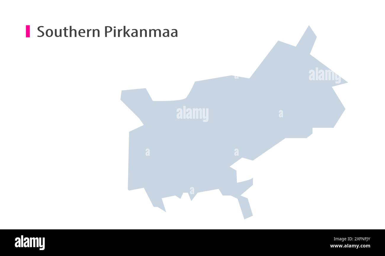 Southern Pirkanmaa MAP vector1, Finlandia Mappa, regione Finlandia, con bianco bg, Finlandia mappa con bandiera a sbalzo. Politica, governo, gente, nazionale Illustrazione Vettoriale