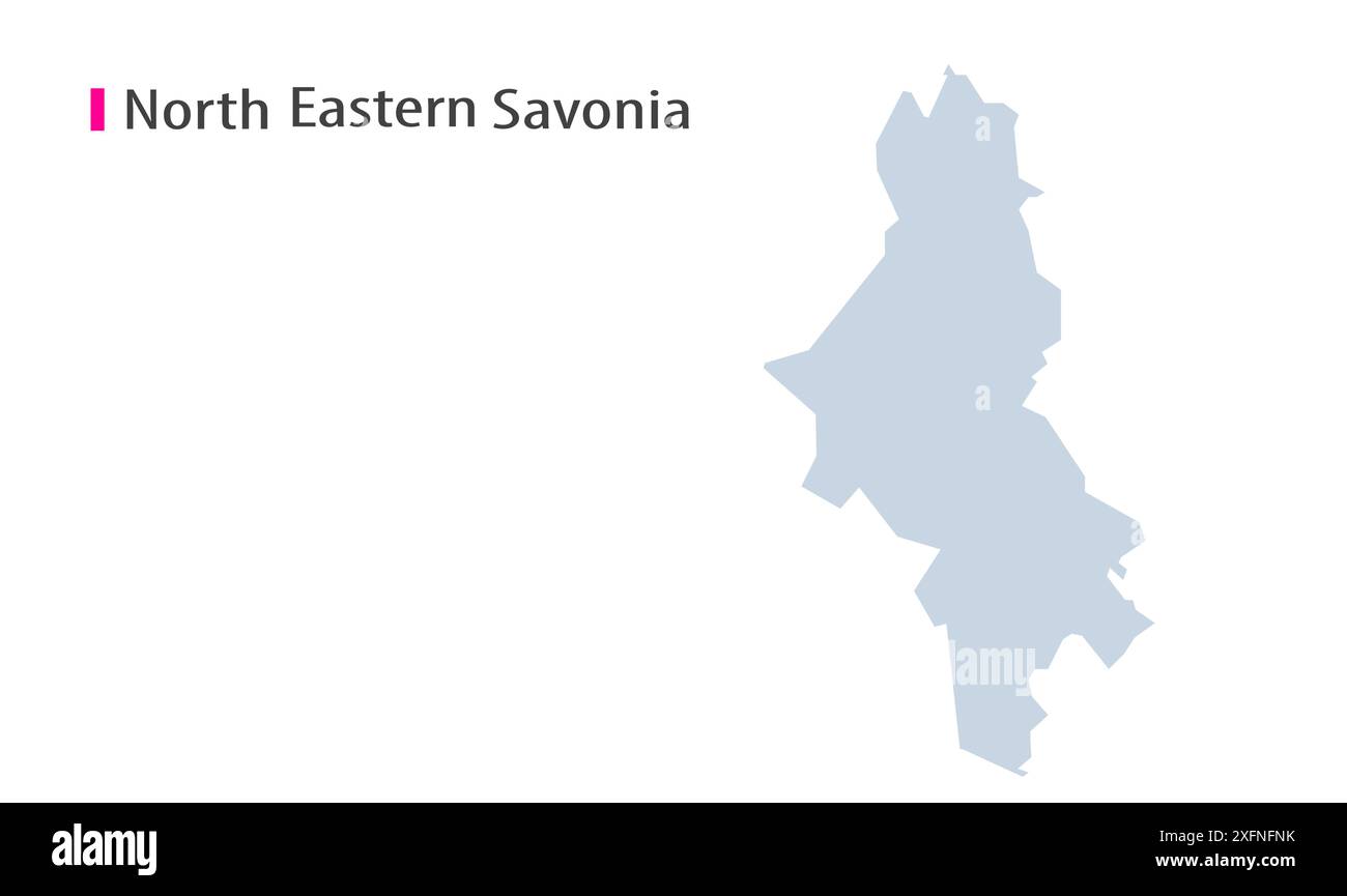 North Eastern Savonia MAP vector1, Finlandia Mappa, regione Finlandia, con bianco bg, Finlandia mappa con bandiera a sbalzo. Politica, governo, gente, nazionale Illustrazione Vettoriale