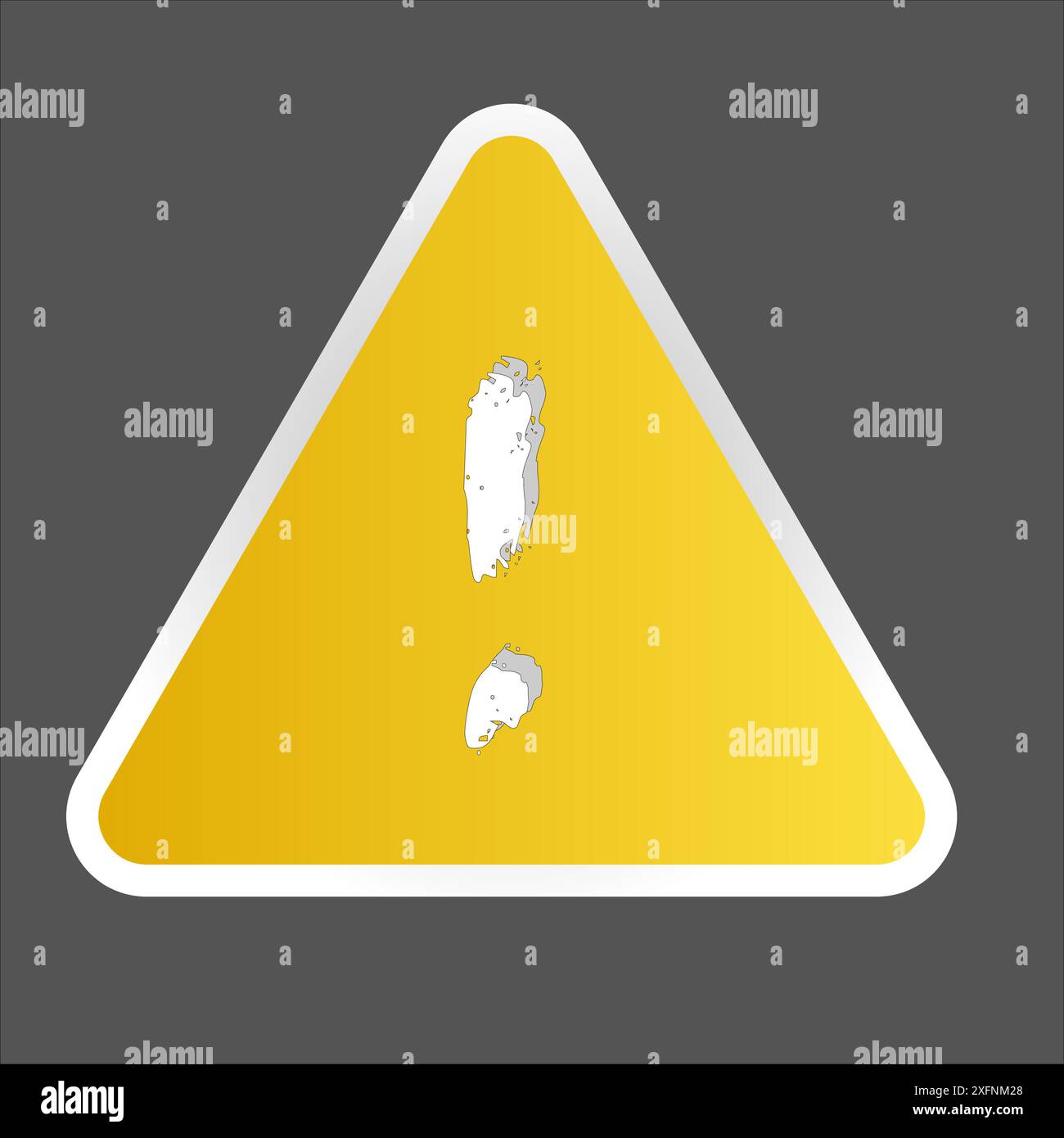 Punti esclamativi, segnale di avvertenza, segnale di pericolo, set di segnali di avvertenza di attenzione. segnale di attenzione. Avvertenza pericolo icona di attenzione. Segnale di attenzione delle luci di emergenza Illustrazione Vettoriale