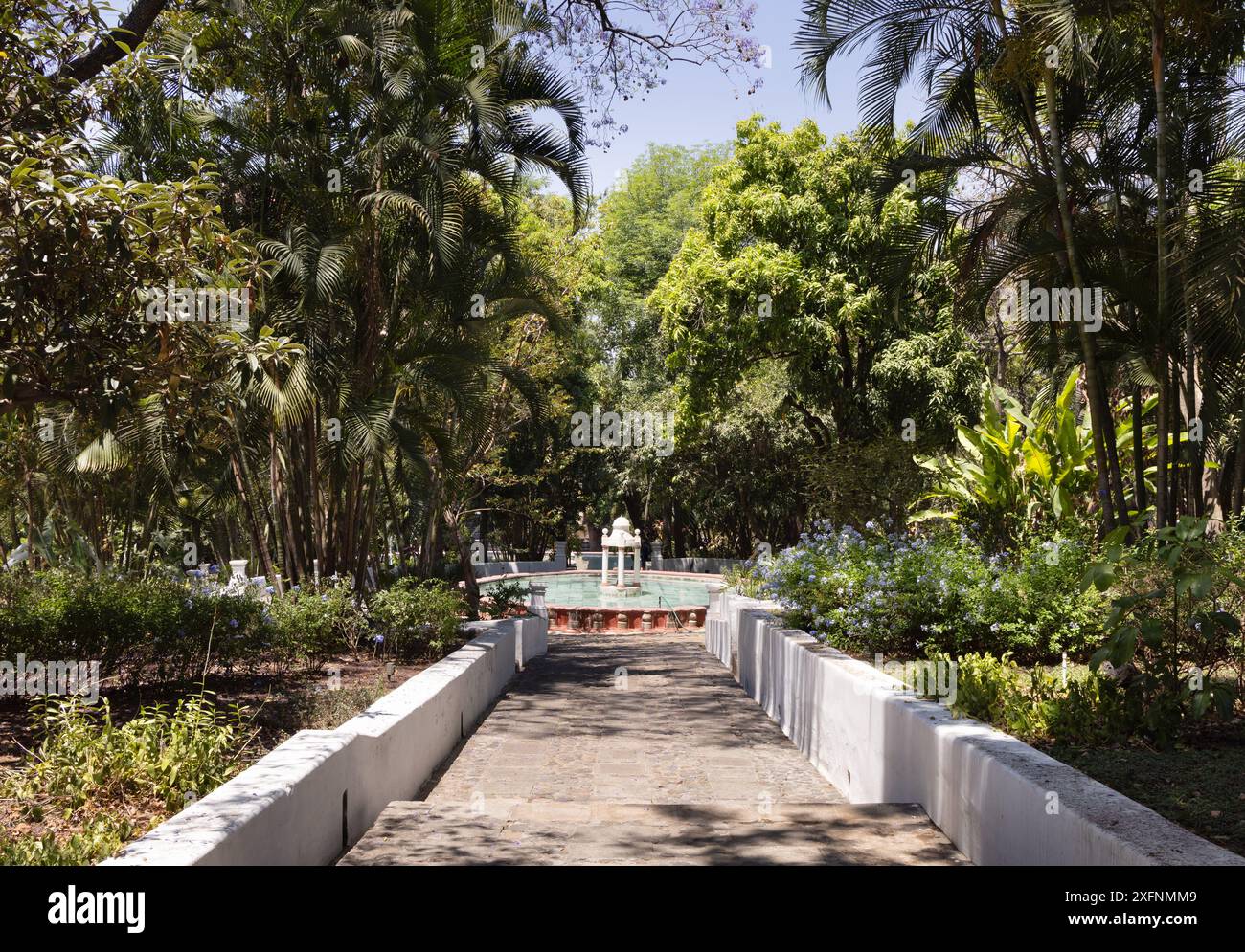 Borda Garden, Cuernavaca, Morelos, Messico; un giardino del XVIII secolo ora utilizzato per turismo ed eventi, Cuernavaca, Messico Foto Stock