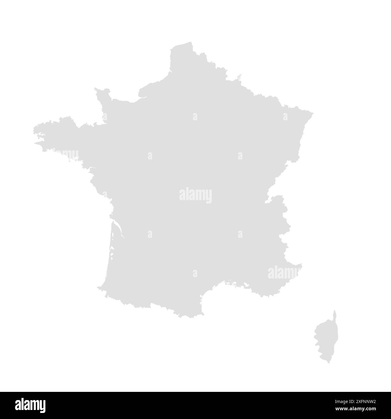 Mappa della Francia. Mappa della Francia, mappa della Francia in Europa, mappa dettagliata della Francia, vettore illustrativo, turismo, governo, Illustrazione Vettoriale