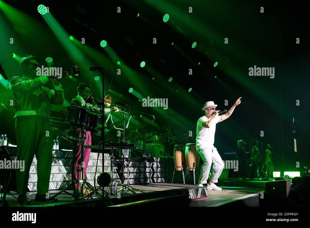 Monaco, Germania. 4 luglio 2024. Monaco di Baviera, Germania, 4 luglio 2024: Jan Delay & Disko No. 1 durante il Best of 25 Years Tour 2024 al Tollwood Festival di Monaco, Germania. (Sven Beyrich/SPP) credito: SPP Sport Press Photo. /Alamy Live News Foto Stock