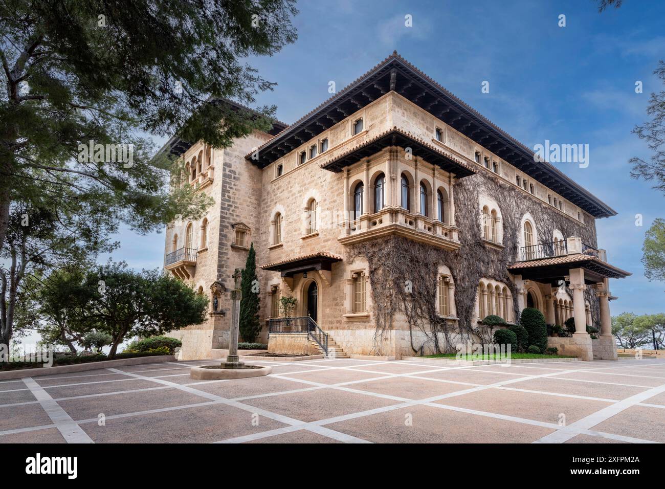 Marivent Palace, residenza estiva della famiglia reale spagnola, Cala Mayor, Palma di Maiorca, Isole Baleari, Spagna Foto Stock