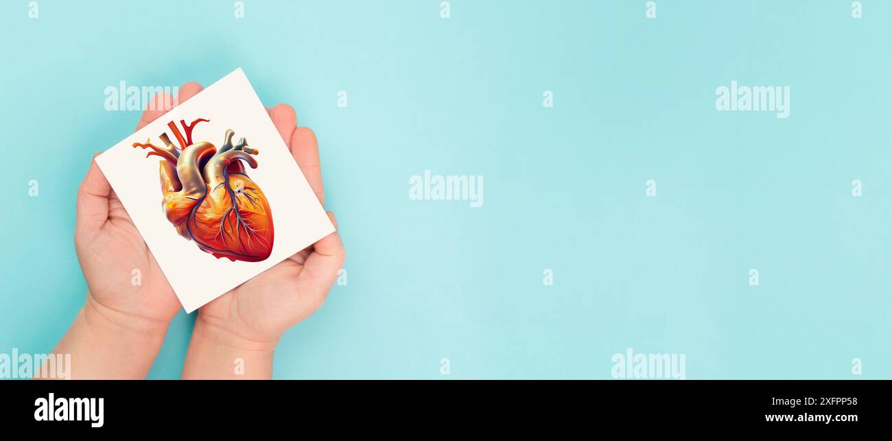 Attacco di cuore, malattia di miocardite, infiammazione del muscolo, trombosi dopo il vaccino, organo umano Foto Stock