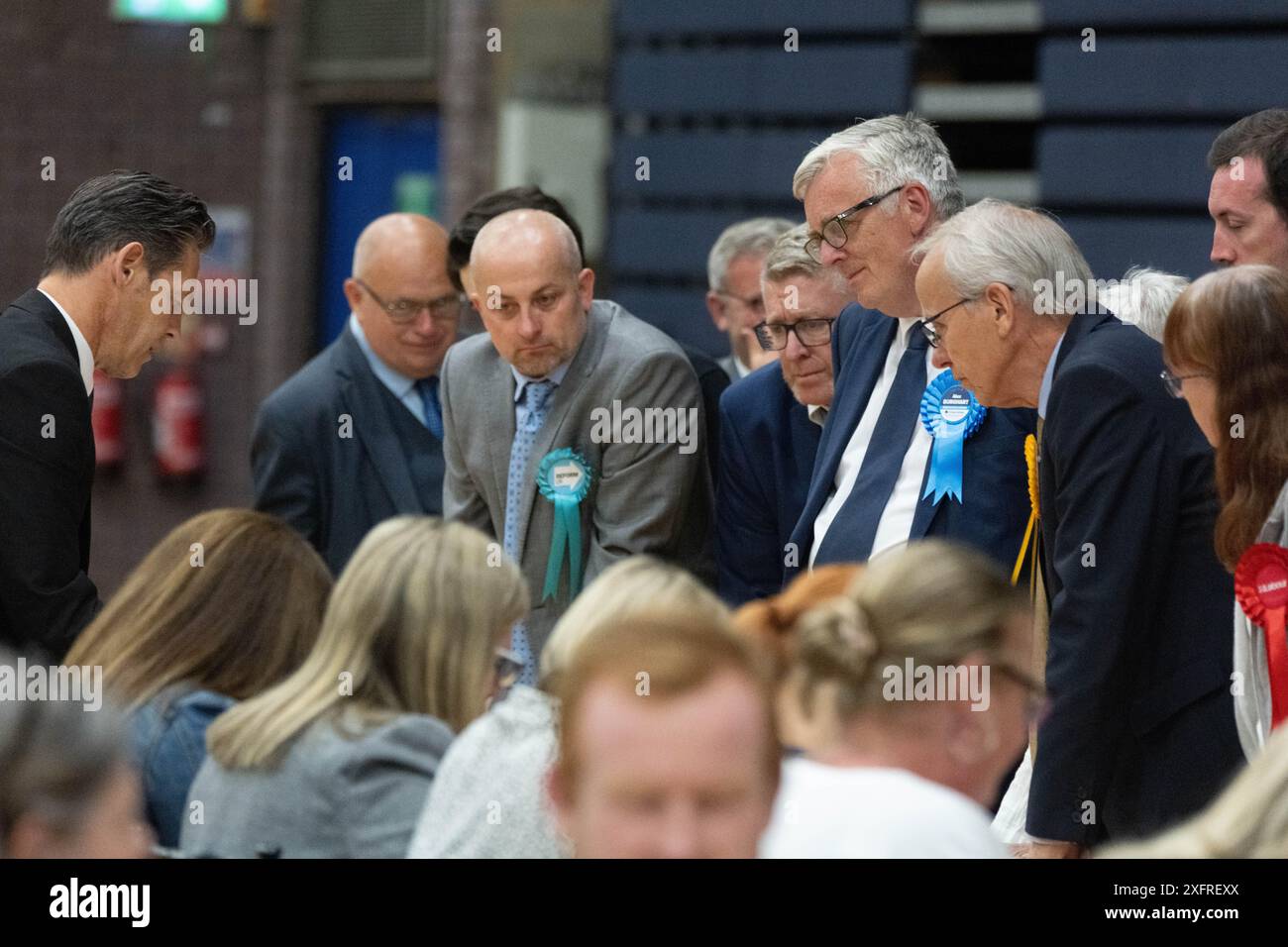 Brentwood Essex 5 luglio 2024 conteggio delle elezioni generali al Brentwood Center, Brentwood Essex credito: Ian Davidson/Alamy Live News Foto Stock