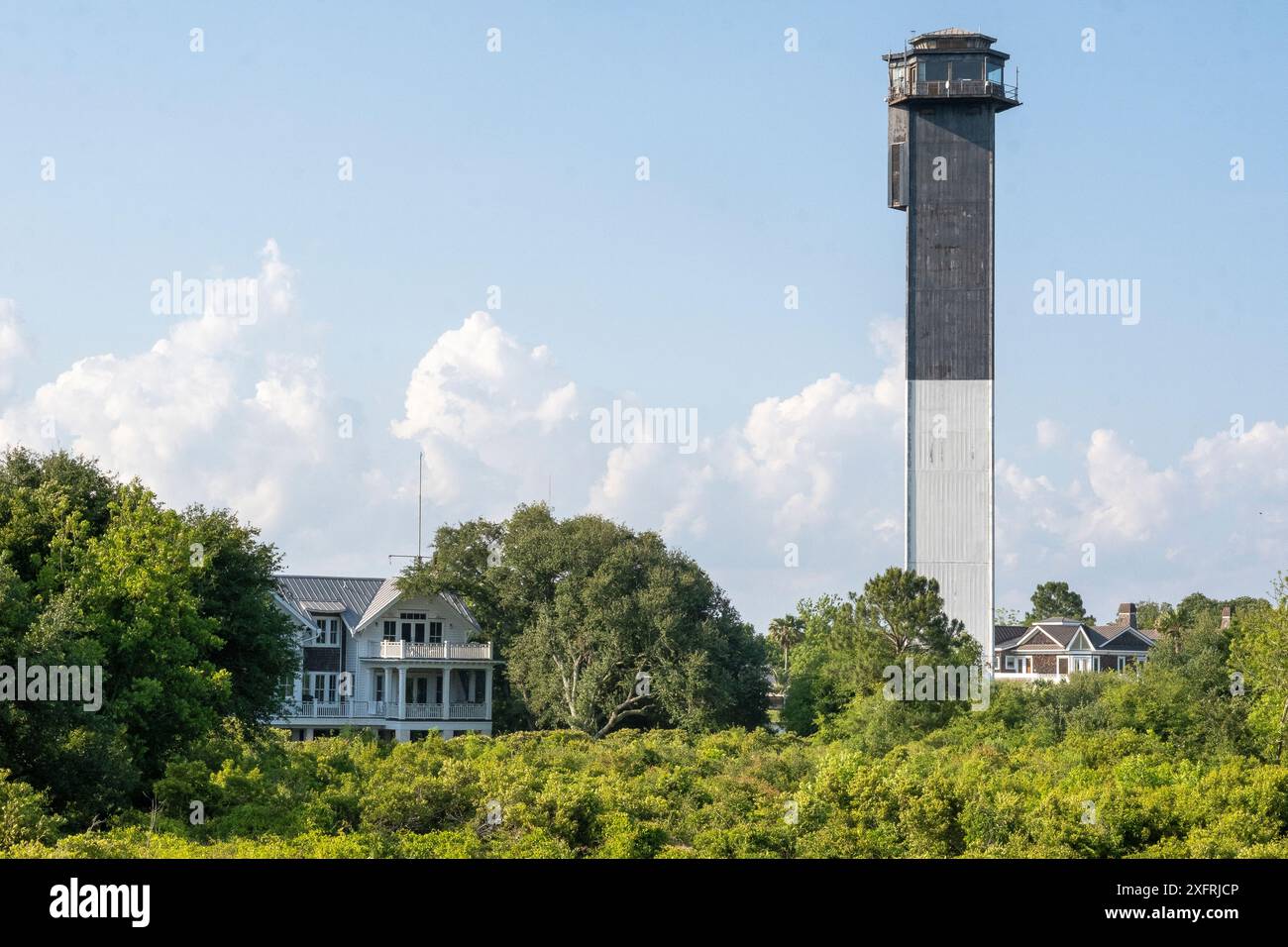 Faro di Sullivans Island a nord di Charleston, South Carolina, Stati Uniti Foto Stock