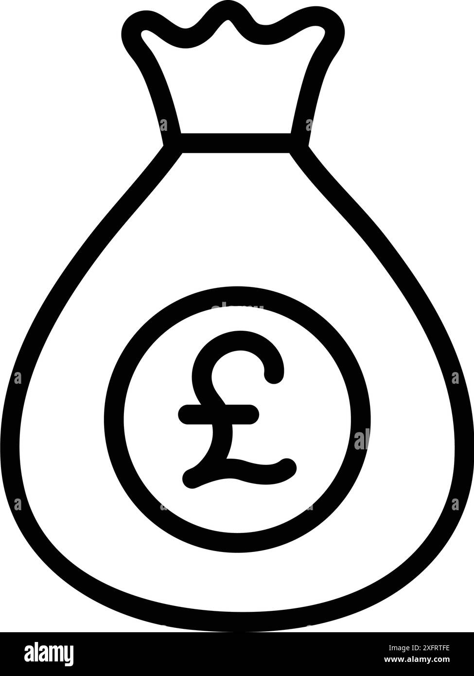 Icona per sterline, valuta britannica Illustrazione Vettoriale