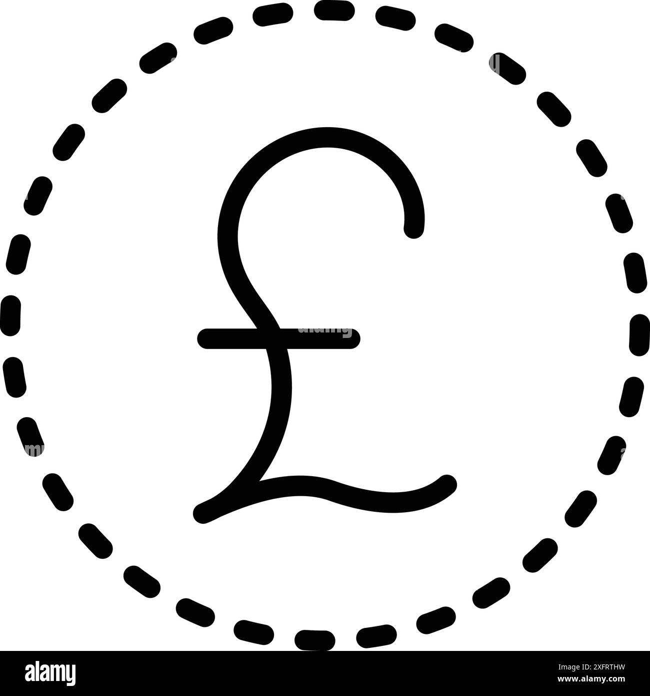 Icona per sterline, valuta britannica Illustrazione Vettoriale