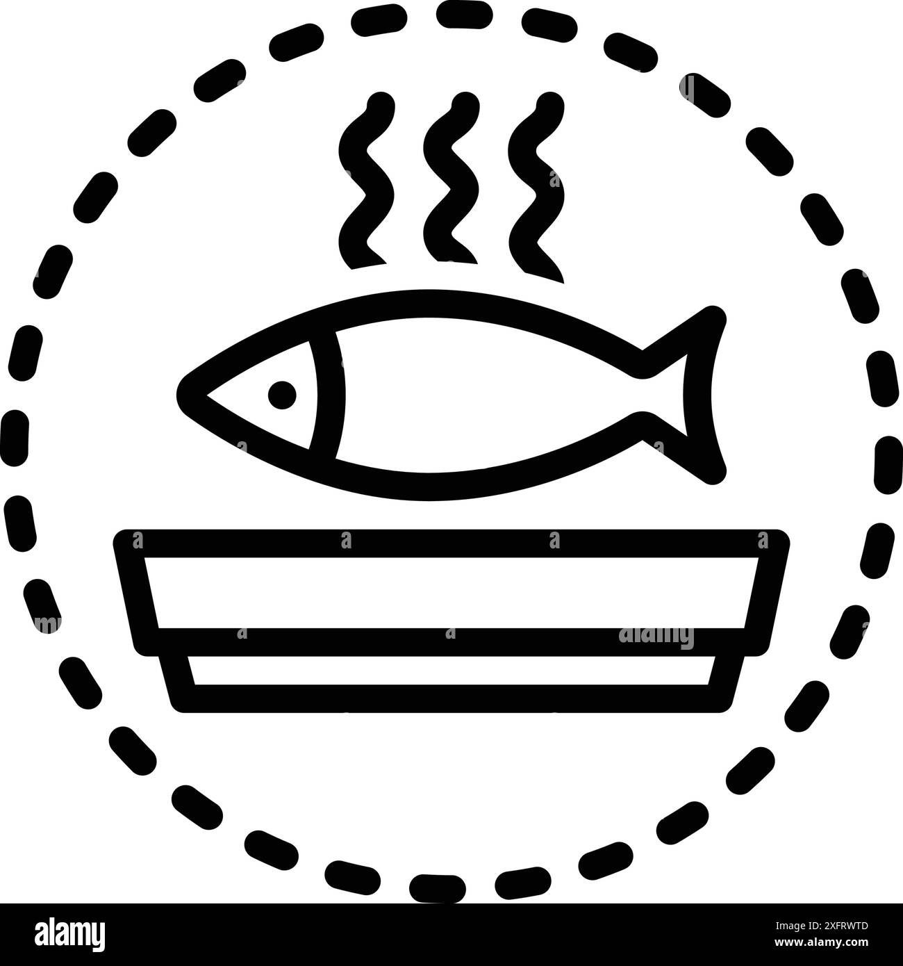 Un'icona per il pesce, delizioso Illustrazione Vettoriale