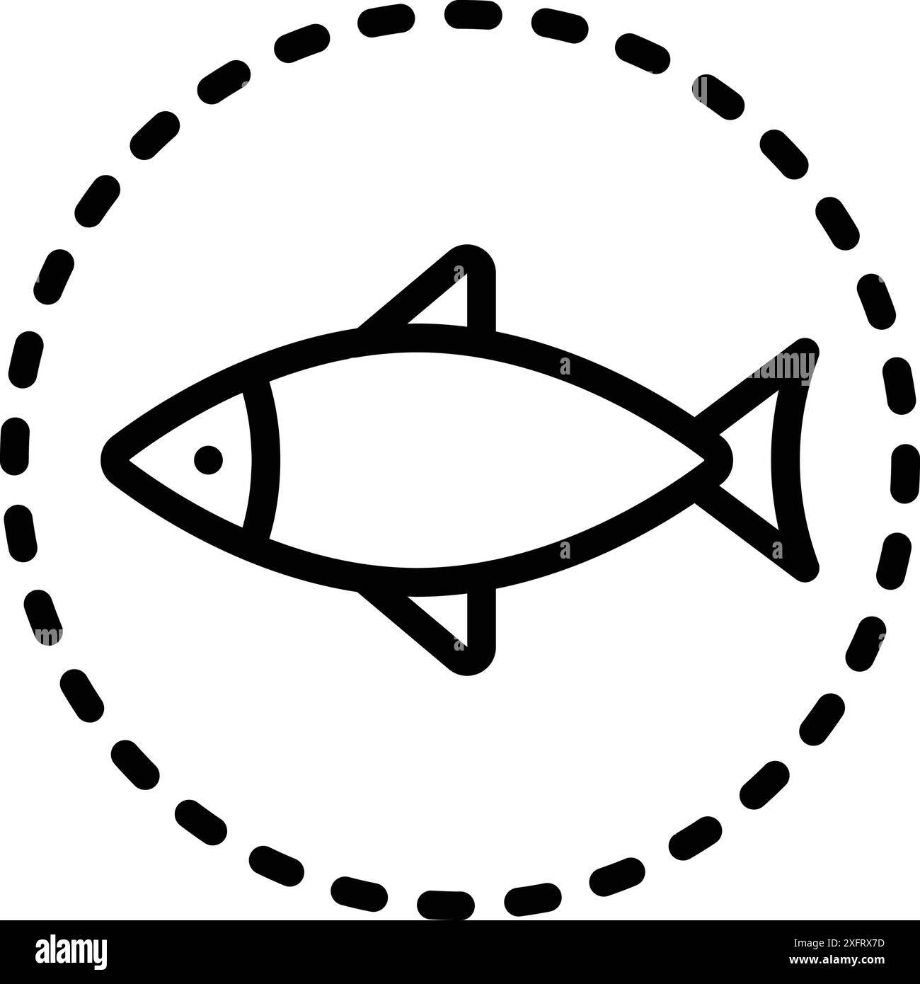 Un'icona per il pesce, delizioso Illustrazione Vettoriale