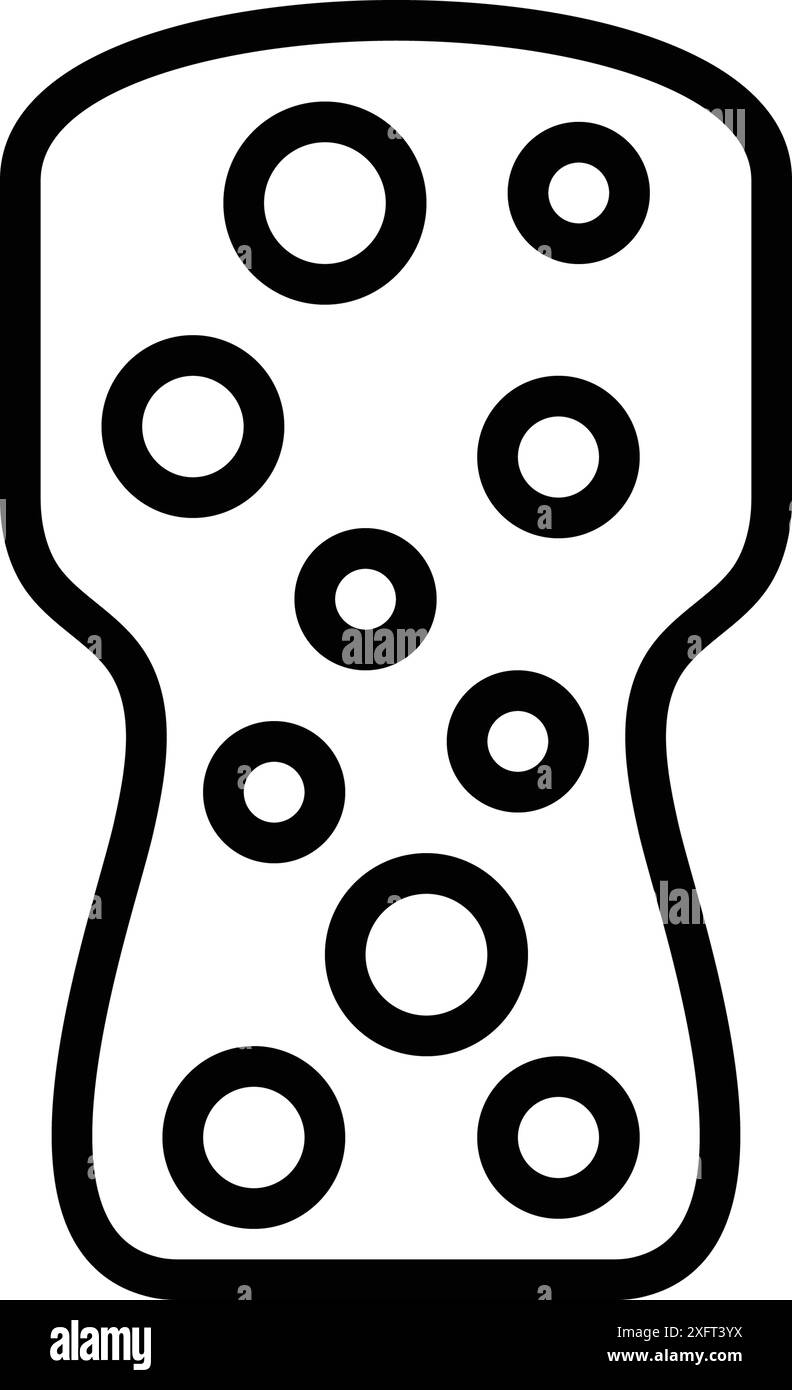 Icona per sughero, vino Illustrazione Vettoriale