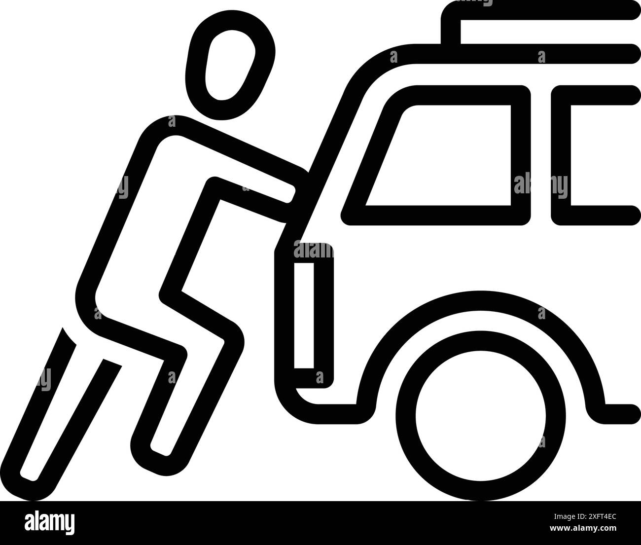 Icona per spinta, spinta Illustrazione Vettoriale