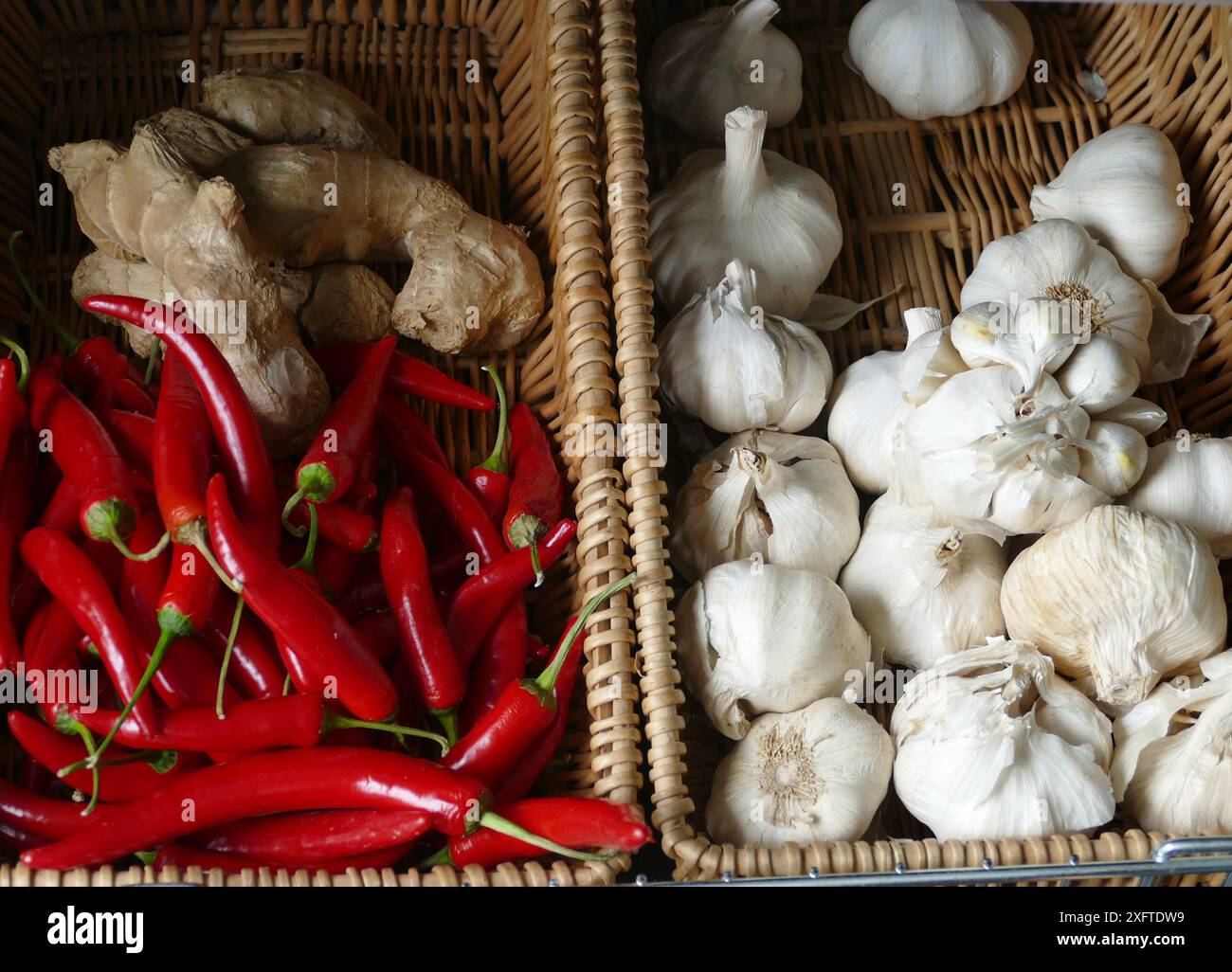 Chili, Ginger e aglio Foto Stock