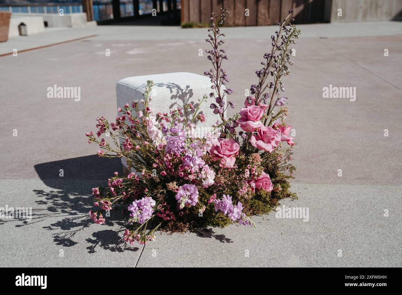 Decorazioni vivaci e colorate per matrimoni Foto Stock