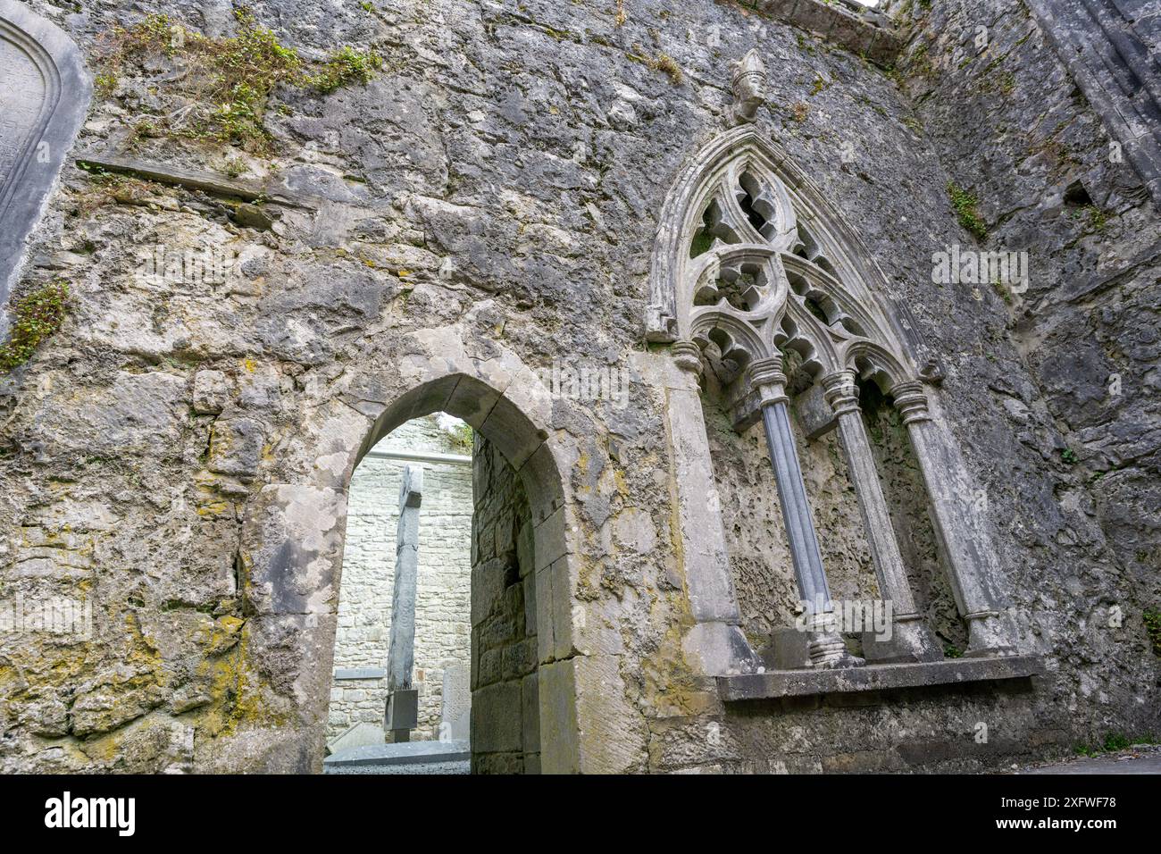 Kilfenora Medieval Cathedral (Saint Fachtnanrsquo),The Burren, County Clare, Irlanda, Regno Unito. Foto Stock