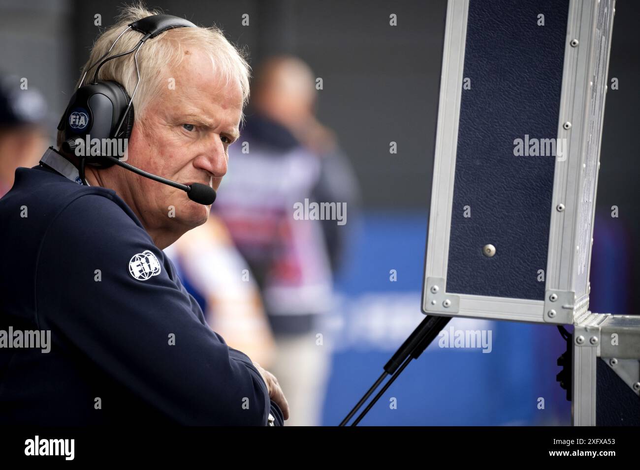 Silverstone, Regno Unito. 5 luglio 2024. SILVERSTONE - Jo Bauer (FIA Formula 1 Technical Delegate) durante le prime prove libere prima del Gran Premio d'Inghilterra. Credito di DONAZIONE DELLA CARTEGGIATRICE ANP: Notizie dal vivo ANP/Alamy Foto Stock