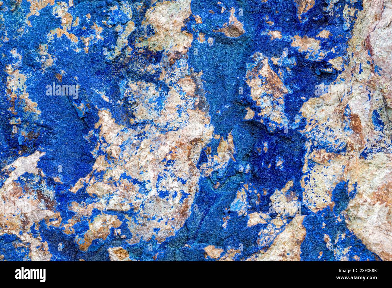 Azurite / Chessylite, minerale di rame blu intenso e morbido Foto Stock