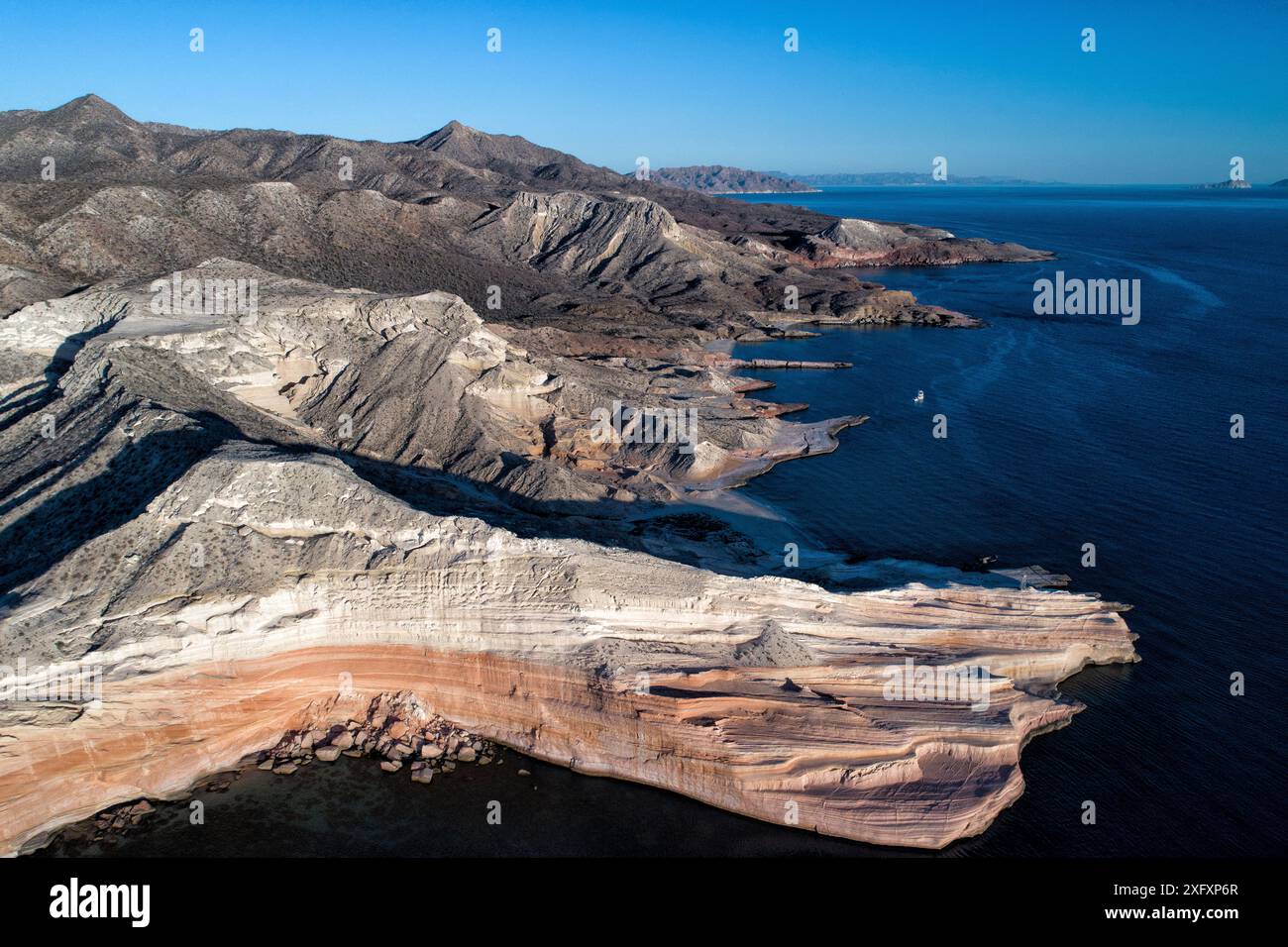 San Jose Island, Sea of Cortez / Gulf of California Aerial view, Baja California, Messico, aprile 2017. Foto Stock