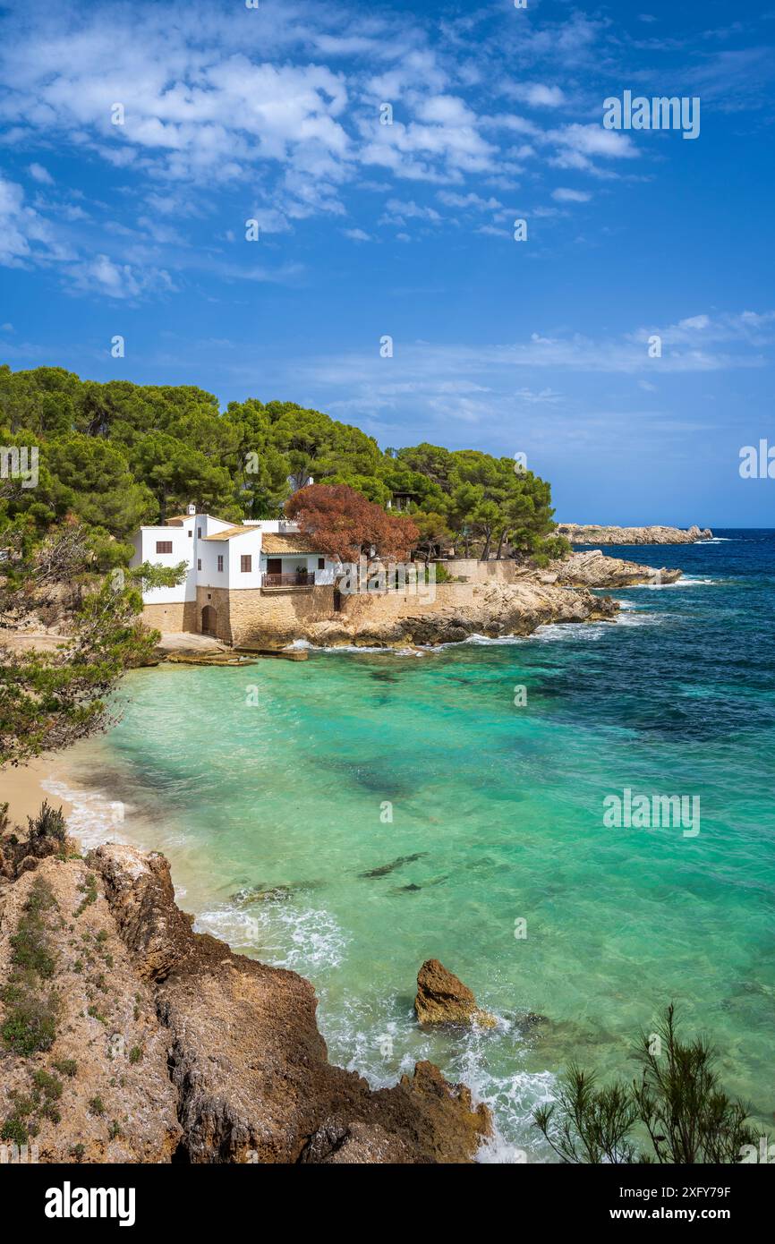 Costa di Maiorca alla spiaggia di Cala Gat, Spagna Foto Stock