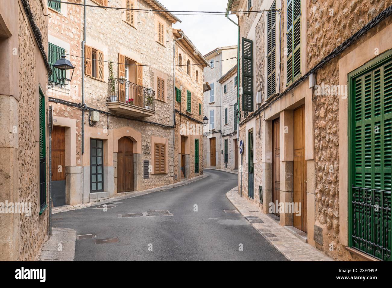 Vicolo di Soller, regione di Serra de Tramuntana, Maiorca, Isole Baleari, Spagna, Europa Foto Stock