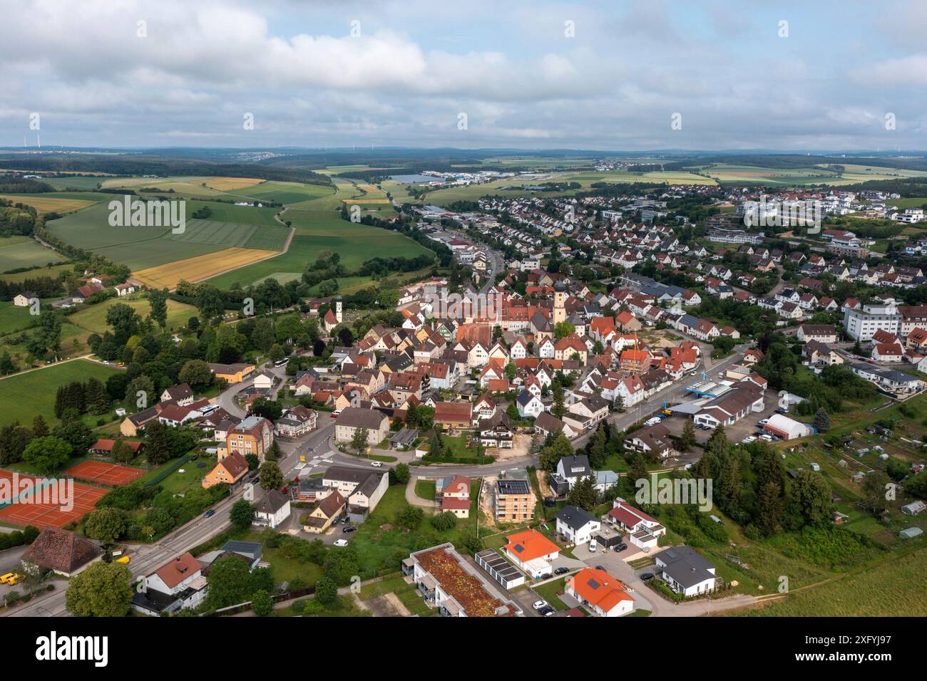 Neresheim nel distretto di Ostalbkreis, Baden-Würtemberg, Germania Foto Stock