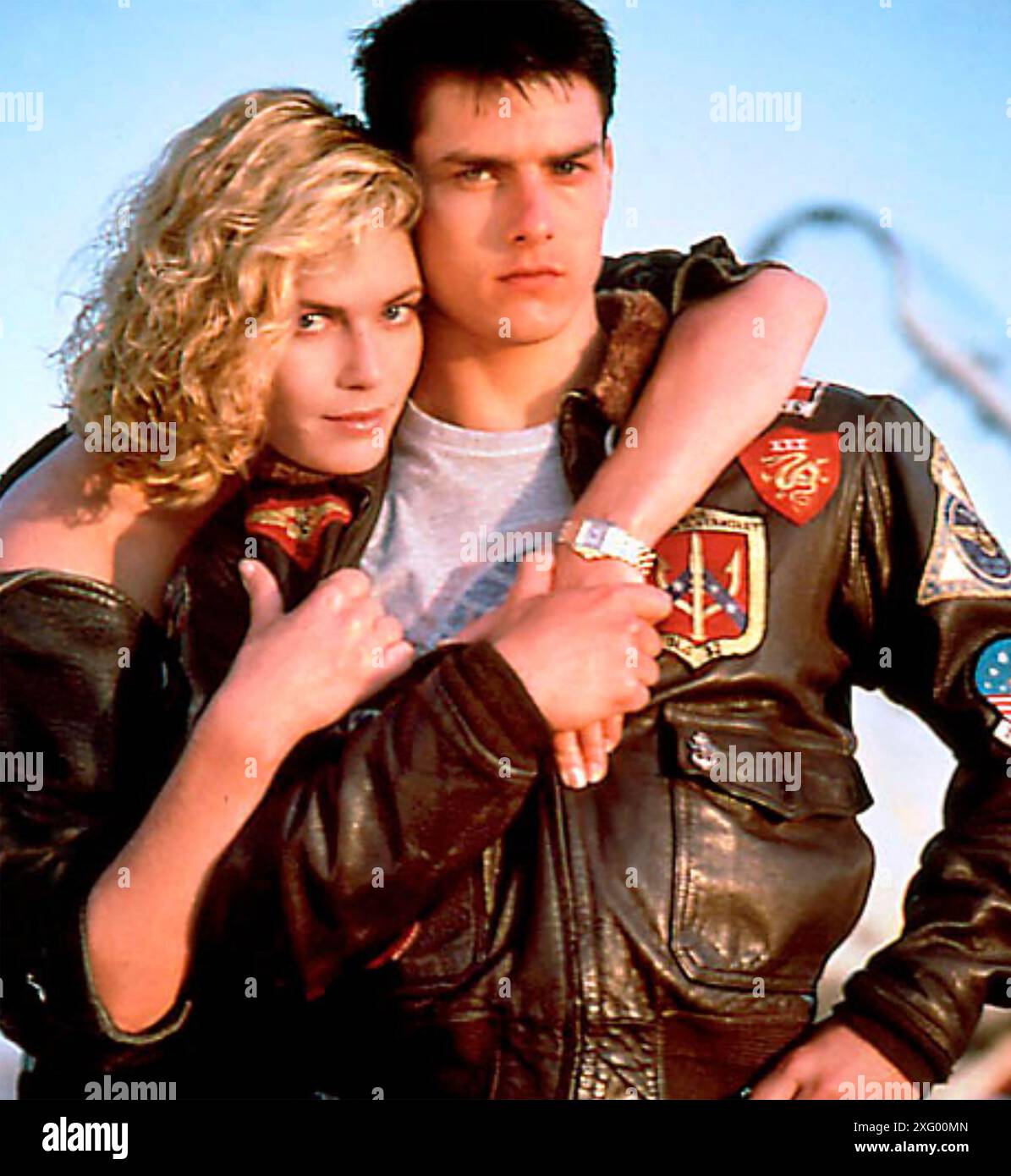 TOP GUN 1986 Paramount Pictures film con Tom Cruise e Kelly McGillis Foto Stock