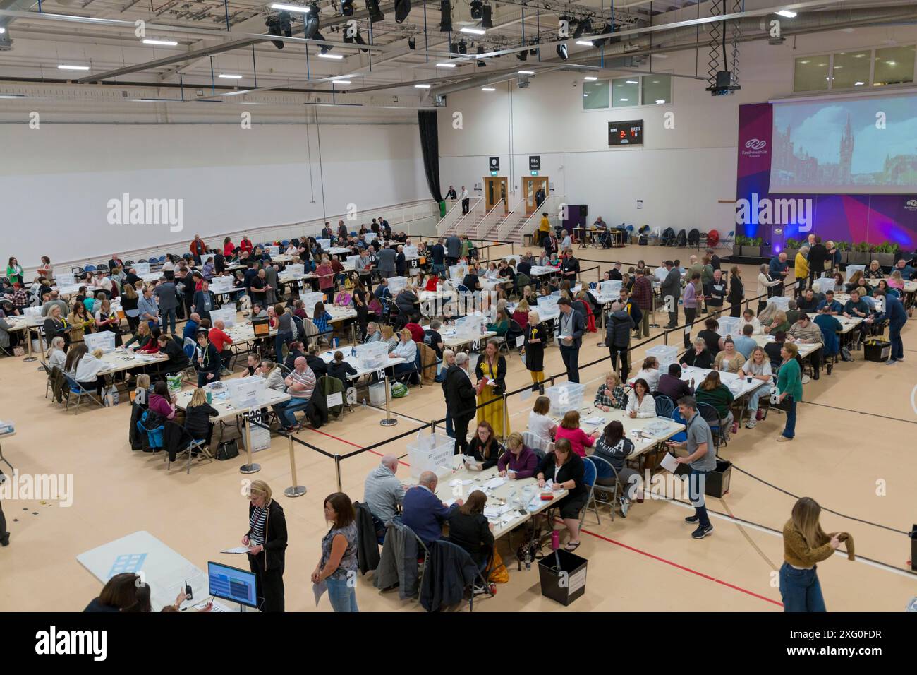 Elezioni generali nel Regno Unito Paisley 2024 4 luglio Foto Stock