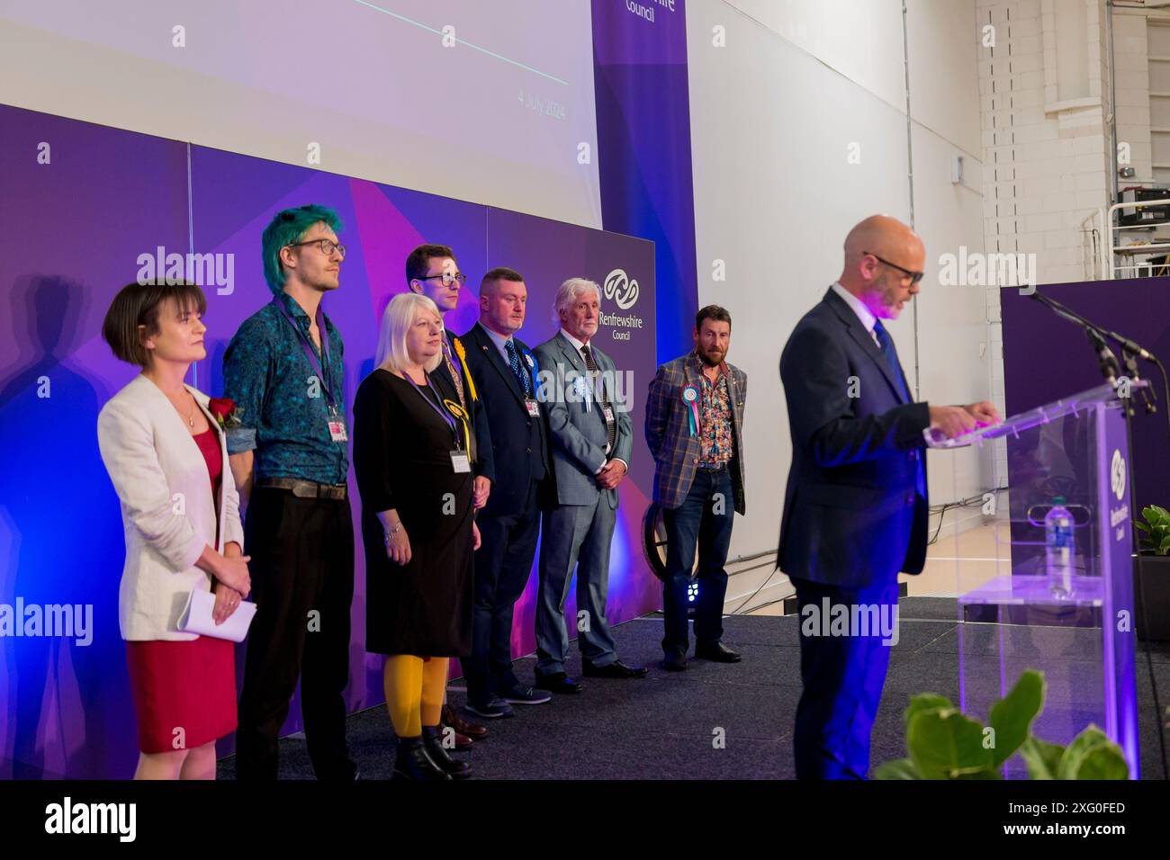Elezioni generali nel Regno Unito Paisley 2024 4 luglio Foto Stock