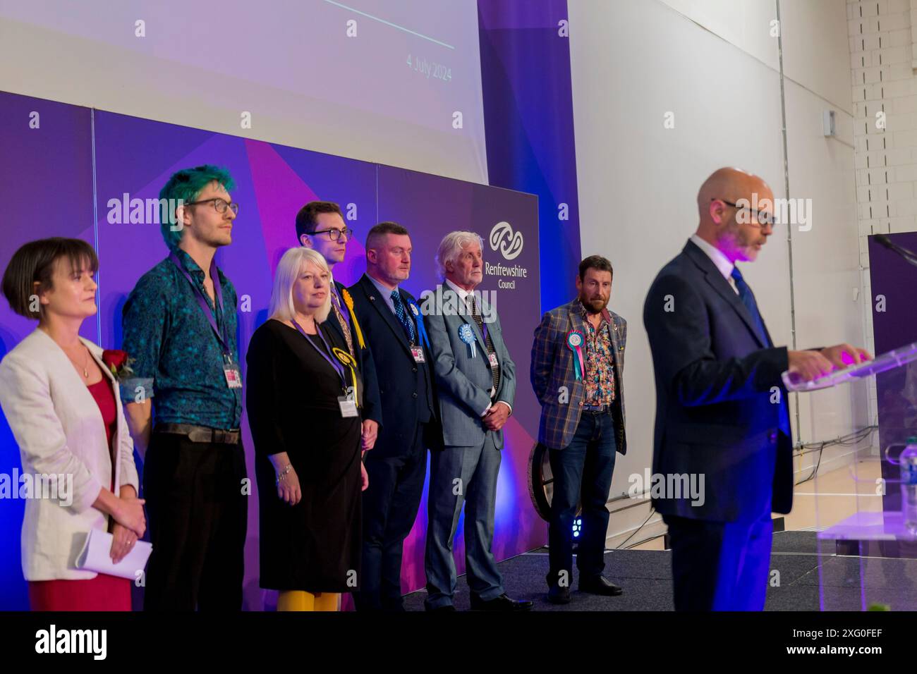 Elezioni generali nel Regno Unito Paisley 2024 4 luglio Foto Stock