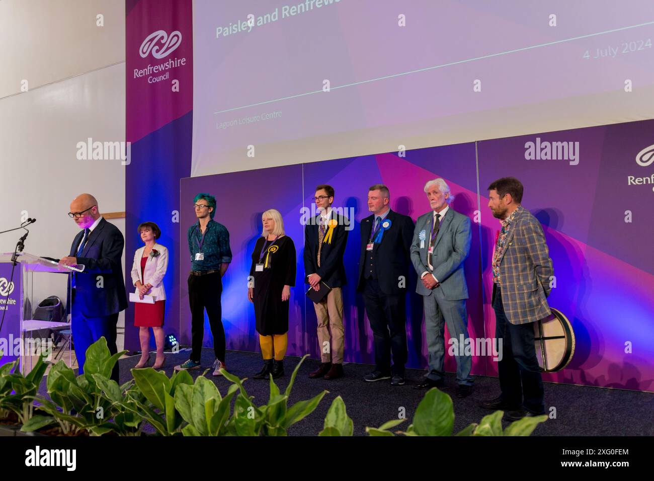 Elezioni generali nel Regno Unito Paisley 2024 4 luglio Foto Stock