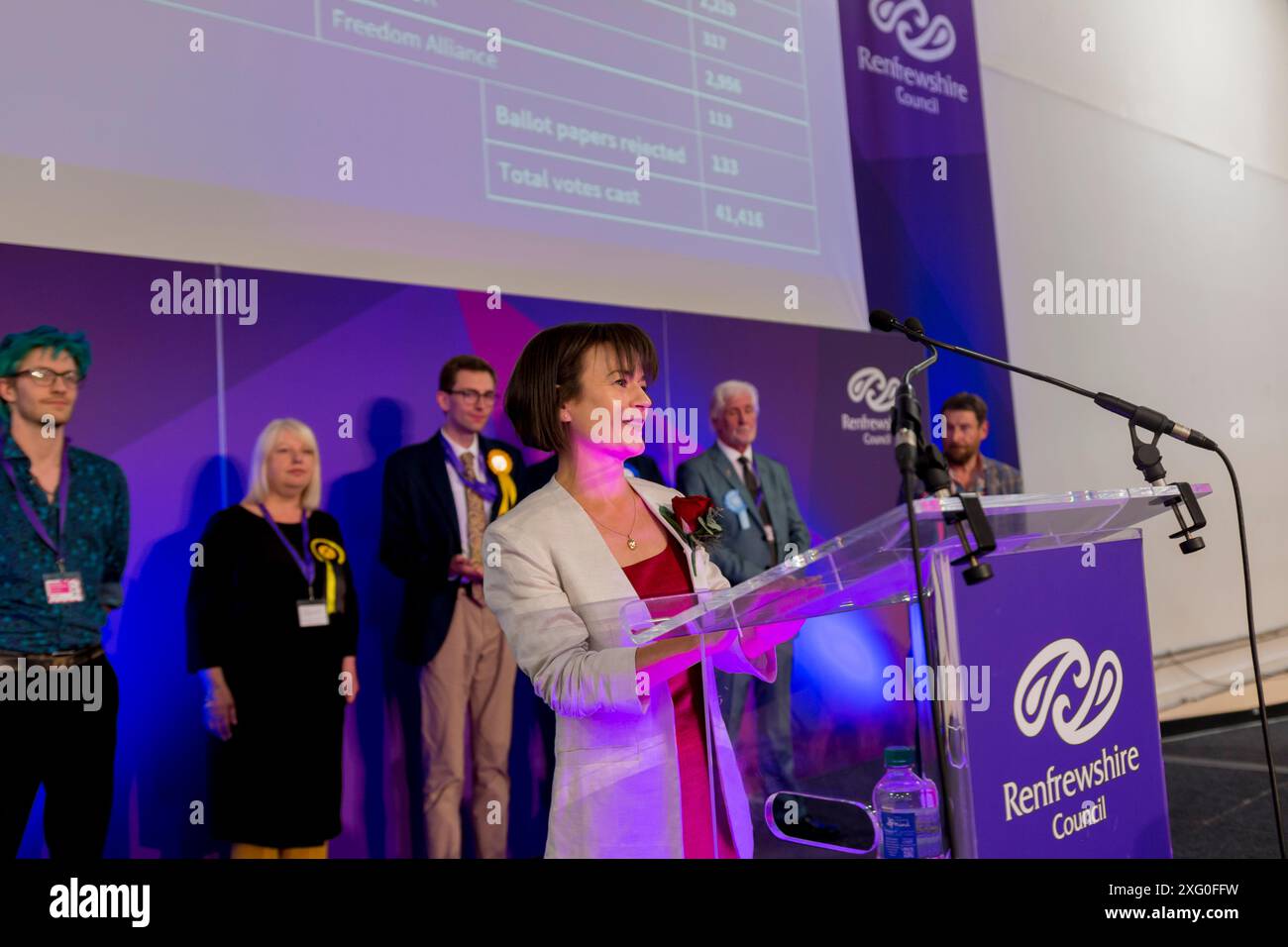 Elezioni generali nel Regno Unito Paisley 2024 4 luglio Foto Stock