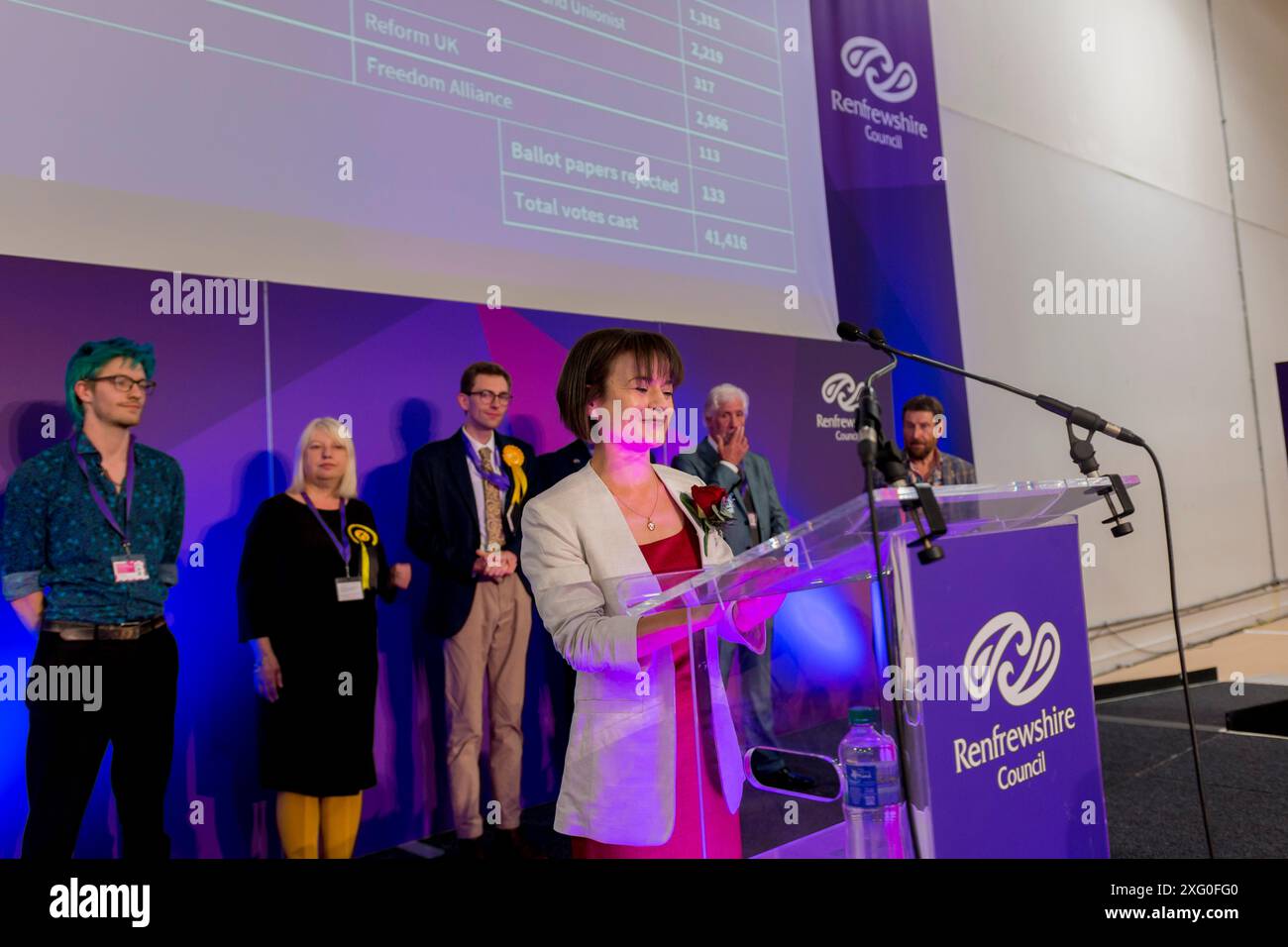 Elezioni generali nel Regno Unito Paisley 2024 4 luglio Foto Stock