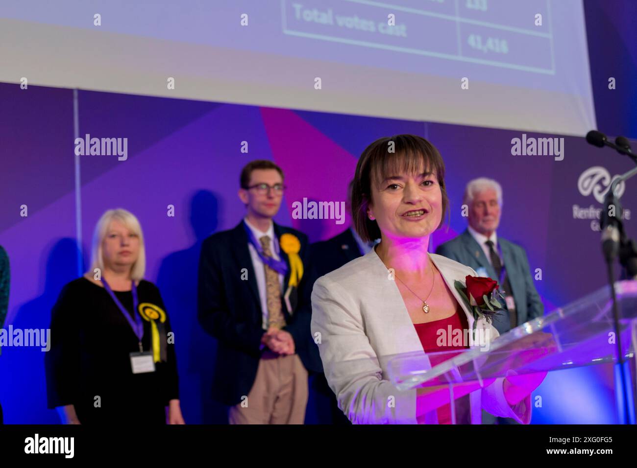 Elezioni generali nel Regno Unito Paisley 2024 4 luglio Foto Stock