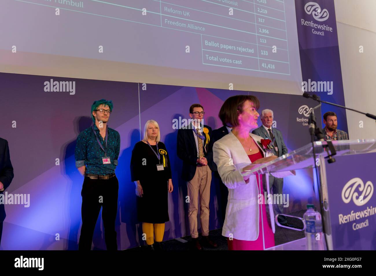 Elezioni generali nel Regno Unito Paisley 2024 4 luglio Foto Stock