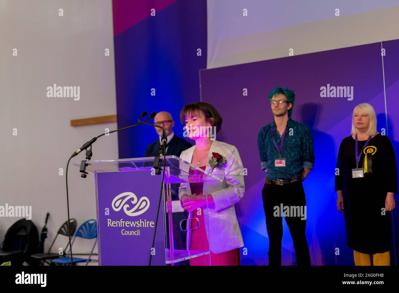 Elezioni generali nel Regno Unito Paisley 2024 4 luglio Foto Stock