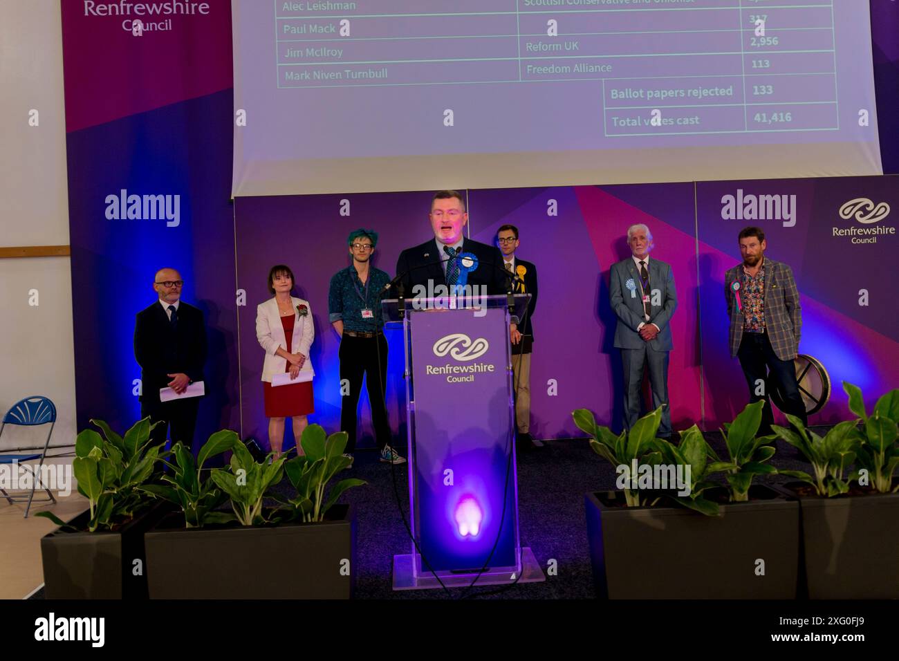 Elezioni generali nel Regno Unito Paisley 2024 4 luglio Foto Stock